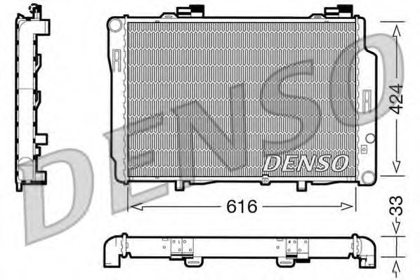 DENSO DRM17070 Радиатор охлаждения двигателя DENSO для MERCEDES-BENZ