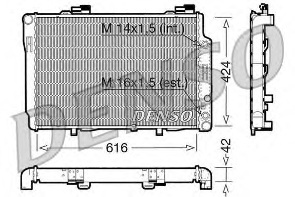 DENSO DRM17073 Радиатор охлаждения двигателя DENSO для MERCEDES-BENZ E-CLASS