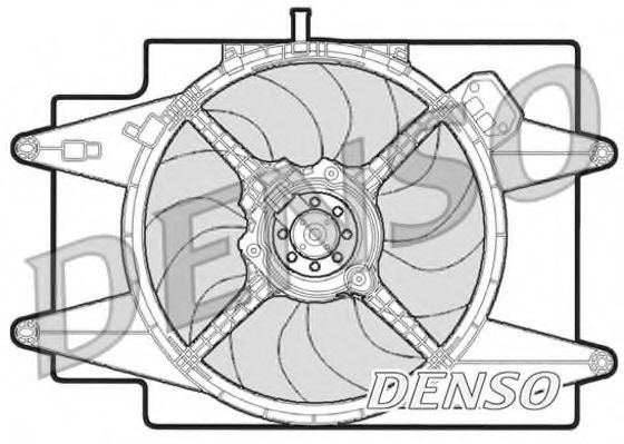 DENSO DER01002 Вентилятор системы охлаждения двигателя DENSO 