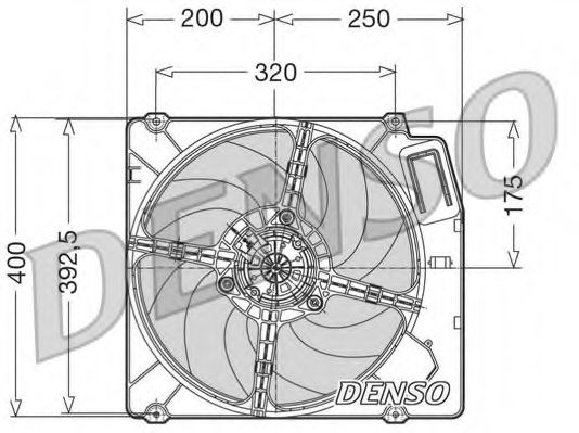 DENSO DER01003 Вентилятор системы охлаждения двигателя DENSO 