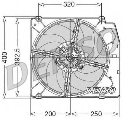 DENSO DER01005 Вентилятор системы охлаждения двигателя DENSO 