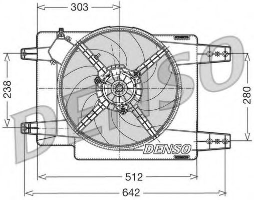 DENSO DER01011 Вентилятор системы охлаждения двигателя DENSO 