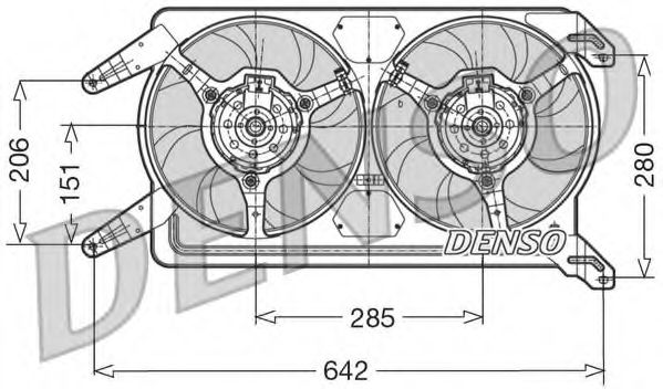 DENSO DER01012 Вентилятор системы охлаждения двигателя DENSO 