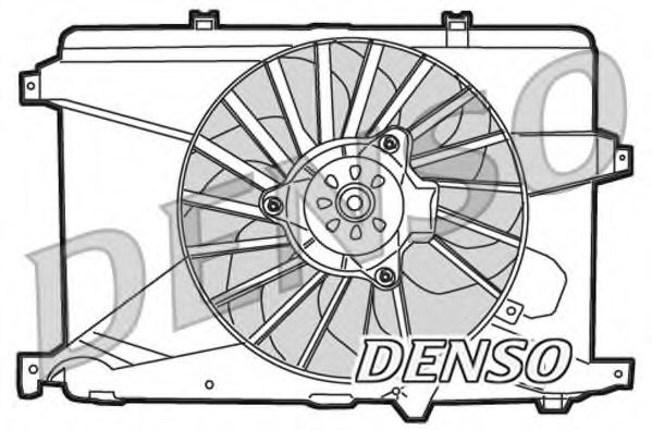 DENSO DER01014 Вентилятор системы охлаждения двигателя DENSO 