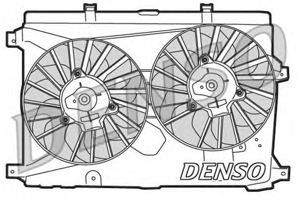 DENSO DER01015 Вентилятор системы охлаждения двигателя DENSO 