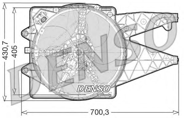 DENSO DER01020 Вентилятор системы охлаждения двигателя DENSO 