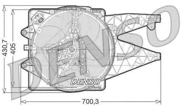 DENSO DER01021 Вентилятор системы охлаждения двигателя DENSO 