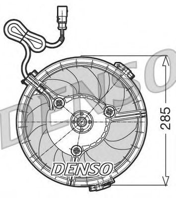 DENSO DER02005 Вентилятор системы охлаждения двигателя DENSO 