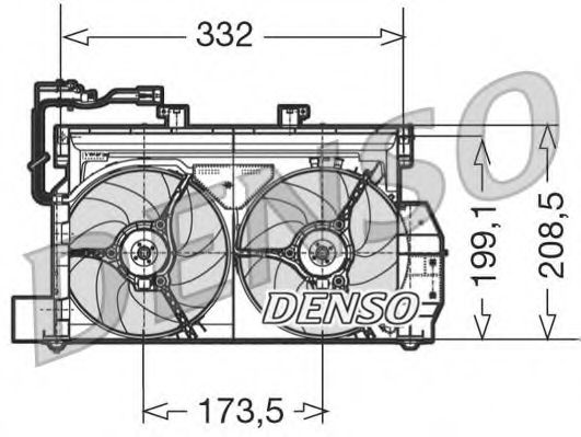 DENSO DER07001 Вентилятор системы охлаждения двигателя DENSO 
