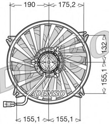 DENSO DER07005 Вентилятор системы охлаждения двигателя DENSO 