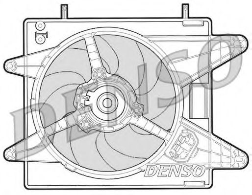 DENSO DER09001 Вентилятор системы охлаждения двигателя DENSO 