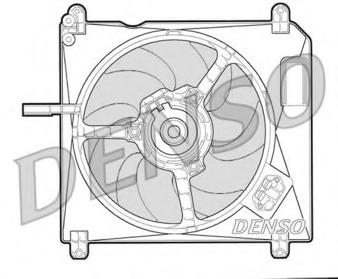 DENSO DER09002 Вентилятор системы охлаждения двигателя для FIAT BRAVA