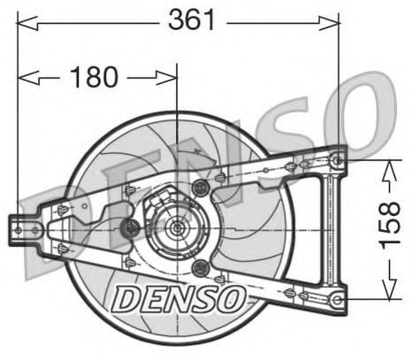 DENSO DER09011 Вентилятор системы охлаждения двигателя DENSO 