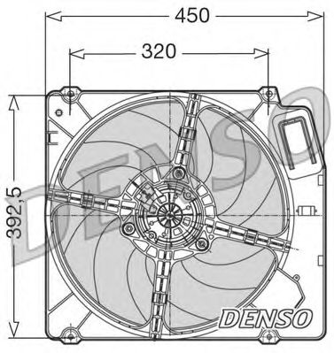 DENSO DER09028 Вентилятор системы охлаждения двигателя для LANCIA