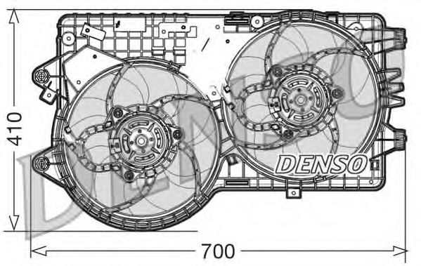 DENSO DER09067 Вентилятор системы охлаждения двигателя для LANCIA