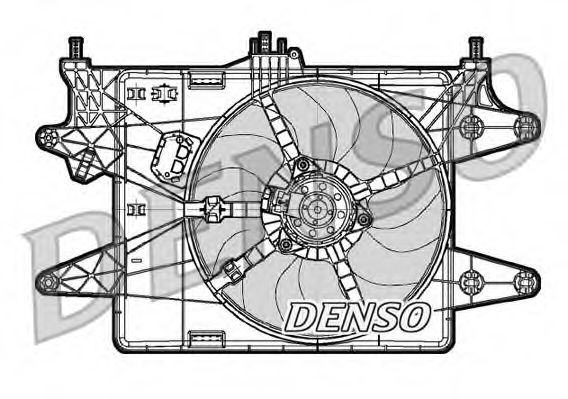 DENSO DER09081 Вентилятор системы охлаждения двигателя для FIAT