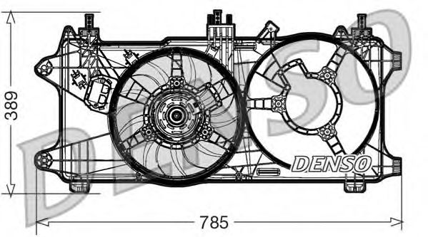 DENSO DER09084 Вентилятор системы охлаждения двигателя для FIAT