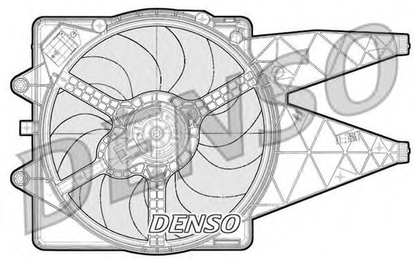 DENSO DER09091 Вентилятор системы охлаждения двигателя для ABARTH