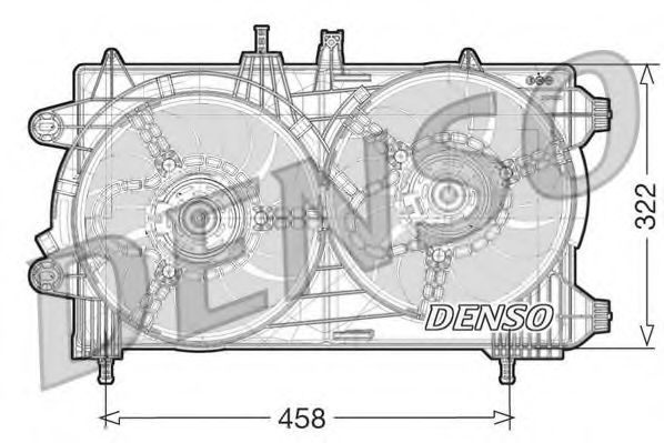 DENSO DER13008 Вентилятор системы охлаждения двигателя для LANCIA