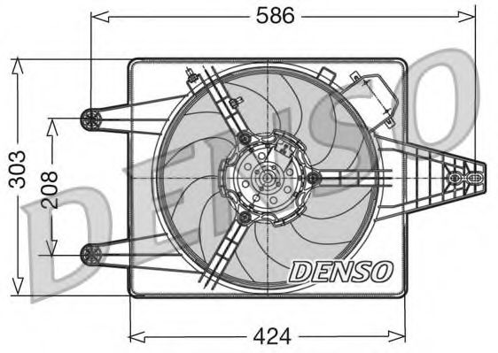 DENSO DER13010 Вентилятор системы охлаждения двигателя для LANCIA