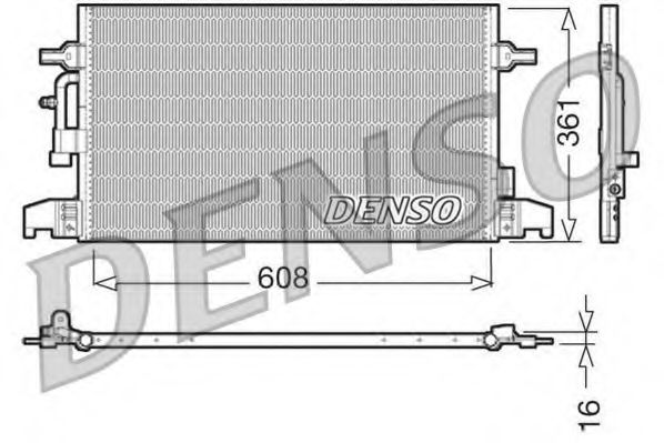DENSO DCN02016 Радиатор кондиционера DENSO 