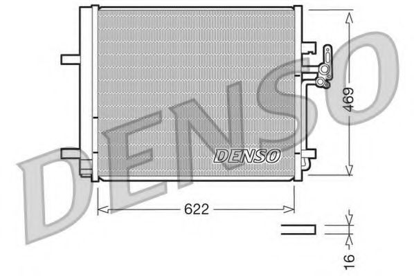 DENSO DCN10016 Радиатор кондиционера для VOLVO XC70