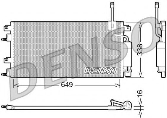 DENSO DCN10024 Конденсатор, кондиционер  DENSO DCN10024 Конденсатор, кондиционер
