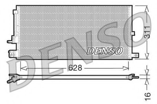 DENSO DCN11007 Радиатор кондиционера для JAGUAR