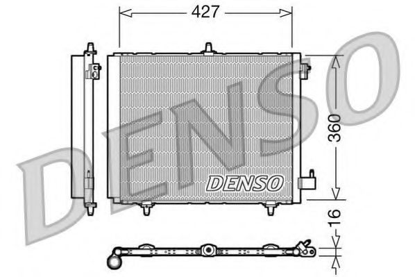 DENSO DCN21009 Радиатор кондиционера для PEUGEOT