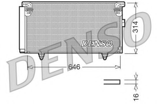 DENSO DCN36001 Радиатор кондиционера для SUBARU