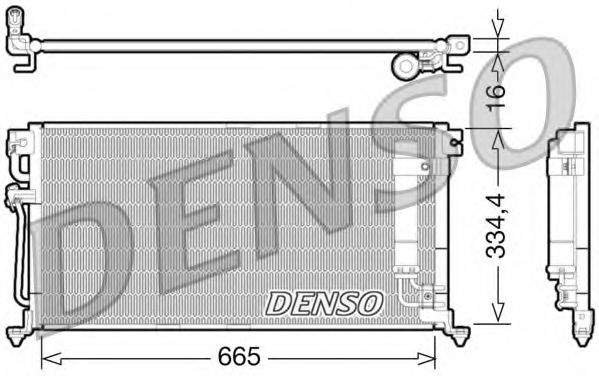 DENSO DCN45003 Радиатор кондиционера для MITSUBISHI