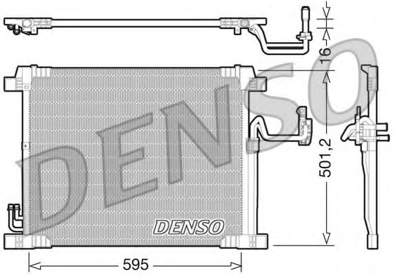 DENSO DCN46012 Радиатор кондиционера для INFINITI FX
