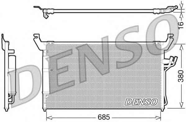 DENSO DCN46013 Радиатор кондиционера для INFINITI FX