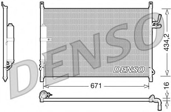 DENSO DCN46015 Радиатор кондиционера для INFINITI