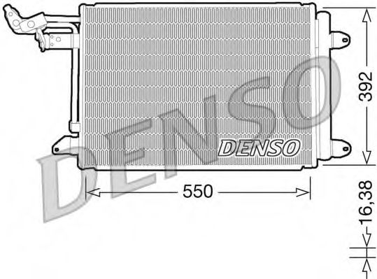 DENSO DCN32002 Радиатор кондиционера для VOLKSWAGEN JETTA
