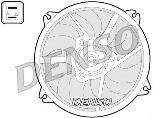 DENSO DER07006 Вентилятор системы охлаждения двигателя DENSO 