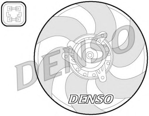 DENSO DER07009 Вентилятор системы охлаждения двигателя DENSO 
