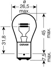 OSRAM 7528 Лампа ближнего света для CHRYSLER