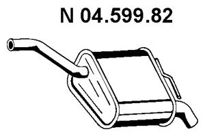 04.599.82 EBERSPÄCHER Глушитель выхлопных газов конечный 04.599.82 EBERSPÄCHER Глушитель выхлопных газов конечный