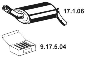 EBERSPÄCHER 17106 Глушитель выхлопных газов конечный EBERSPÄCHER 17106 Глушитель выхлопных газов конечный