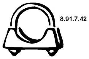 EBERSPÄCHER 891742 Соединительные элементы, система выпуска  EBERSPÄCHER 891742 Соединительные элементы, система выпуска