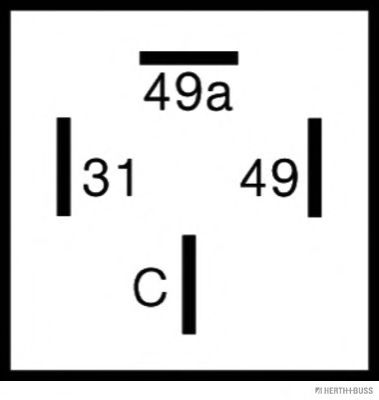 HERTH+BUSS ELPARTS 75605078 Прерыватель указателей поворота; Прерыватель указателей поворота 
