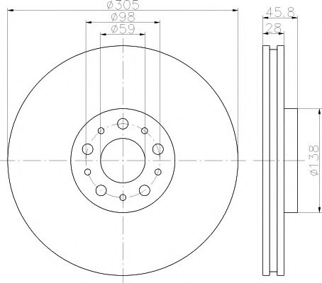 MINTEX MDC2341 Тормозные диски для FIAT DOBLO