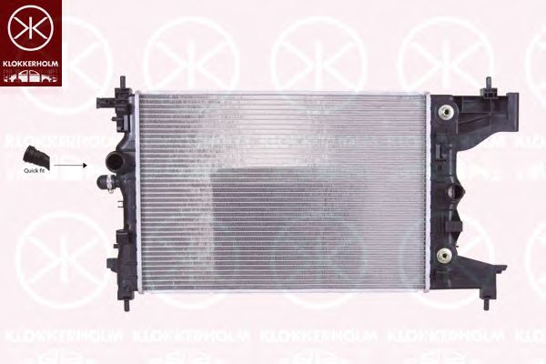 KLOKKERHOLM 5053302484 Радиатор охлаждения двигателя KLOKKERHOLM для CHEVROLET