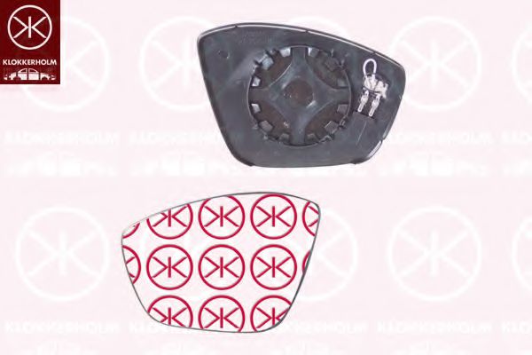 55091061 KLOKKERHOLM Зеркальное стекло, наружное зеркало 55091061 KLOKKERHOLM Зеркальное стекло, наружное зеркало
