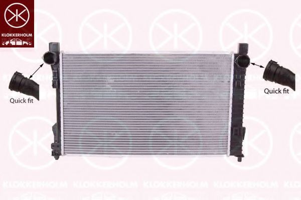 KLOKKERHOLM 3515302338 Радиатор охлаждения двигателя KLOKKERHOLM для MERCEDES-BENZ