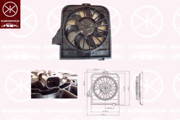 KLOKKERHOLM 09132601 Вентилятор системы охлаждения двигателя для DODGE