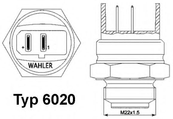 WAHLER 602092D Датчик включения вентилятора WAHLER 