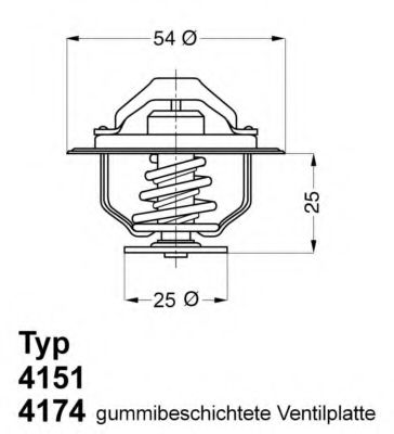 WAHLER 415176D Термостат для RENAULT TRUCKS