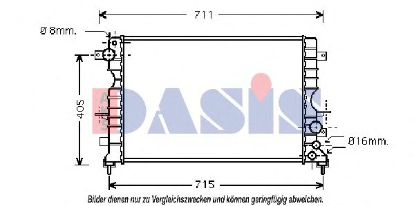 AKS DASIS 021001N Радиатор охлаждения двигателя для LAND ROVER